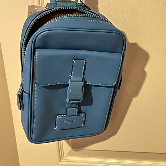 Coach Men's Track Pack Bag - Bright Blue - Picture 1 of 2